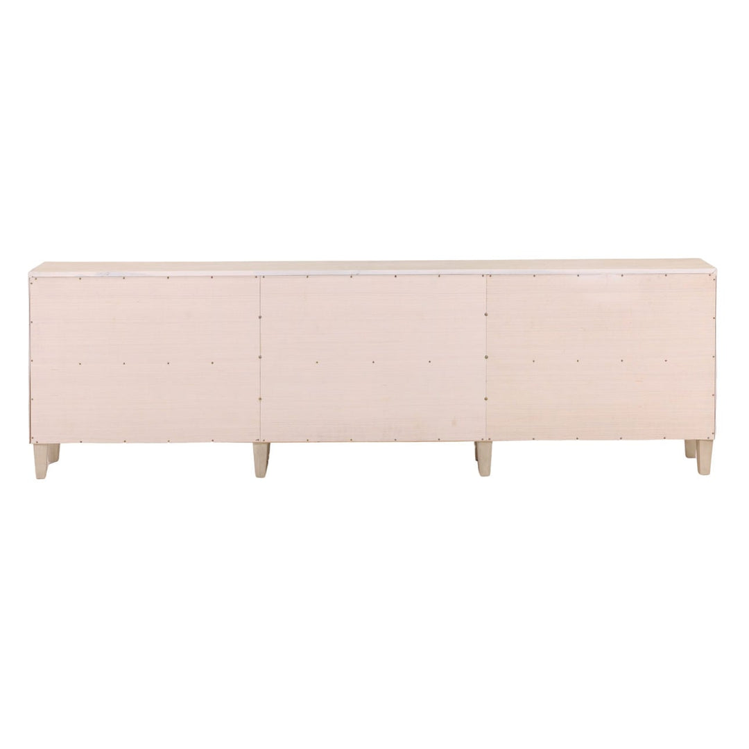 Lucan Acacia and Cane Sideboard, back view