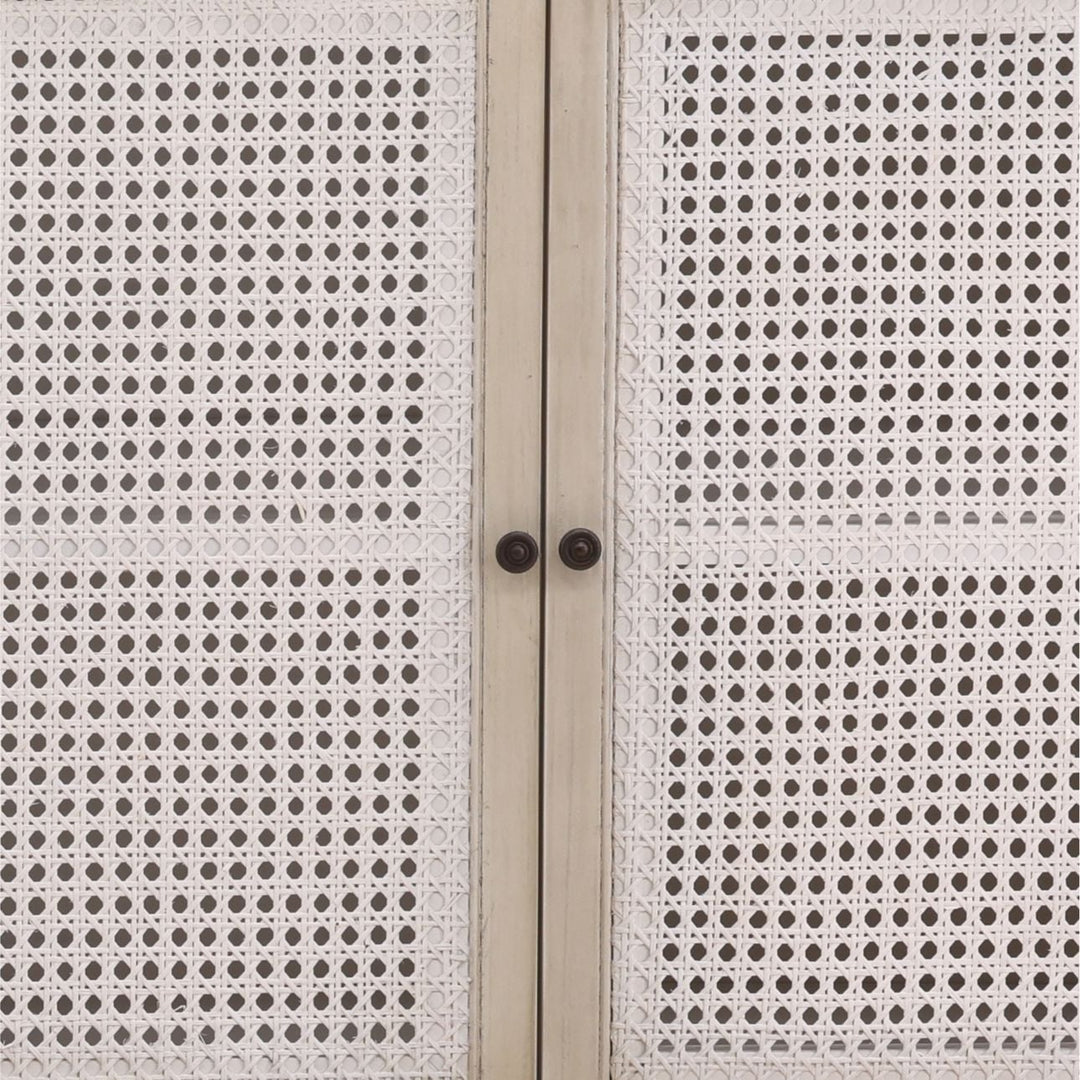 Lucan Acacia and Cane Sideboard, detail 1 view