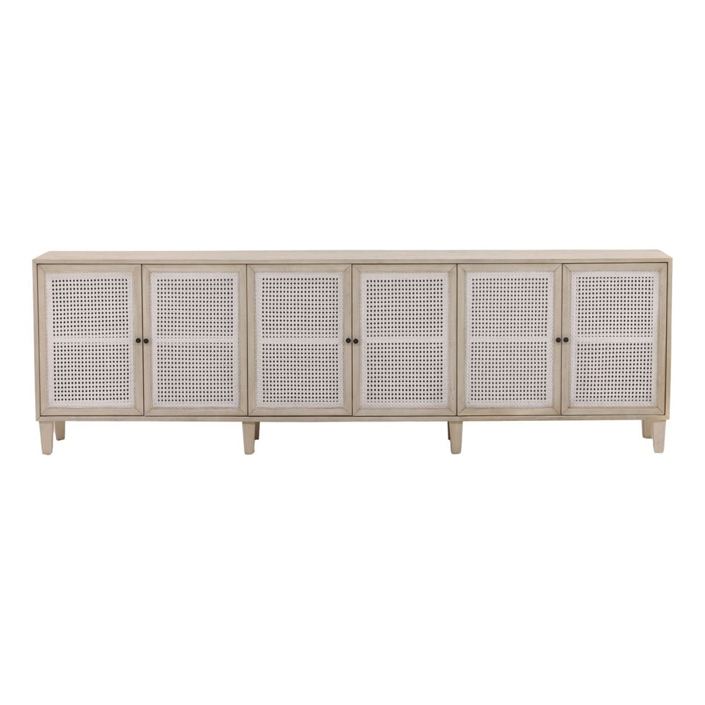 Lucan Acacia and Cane Sideboard, front view