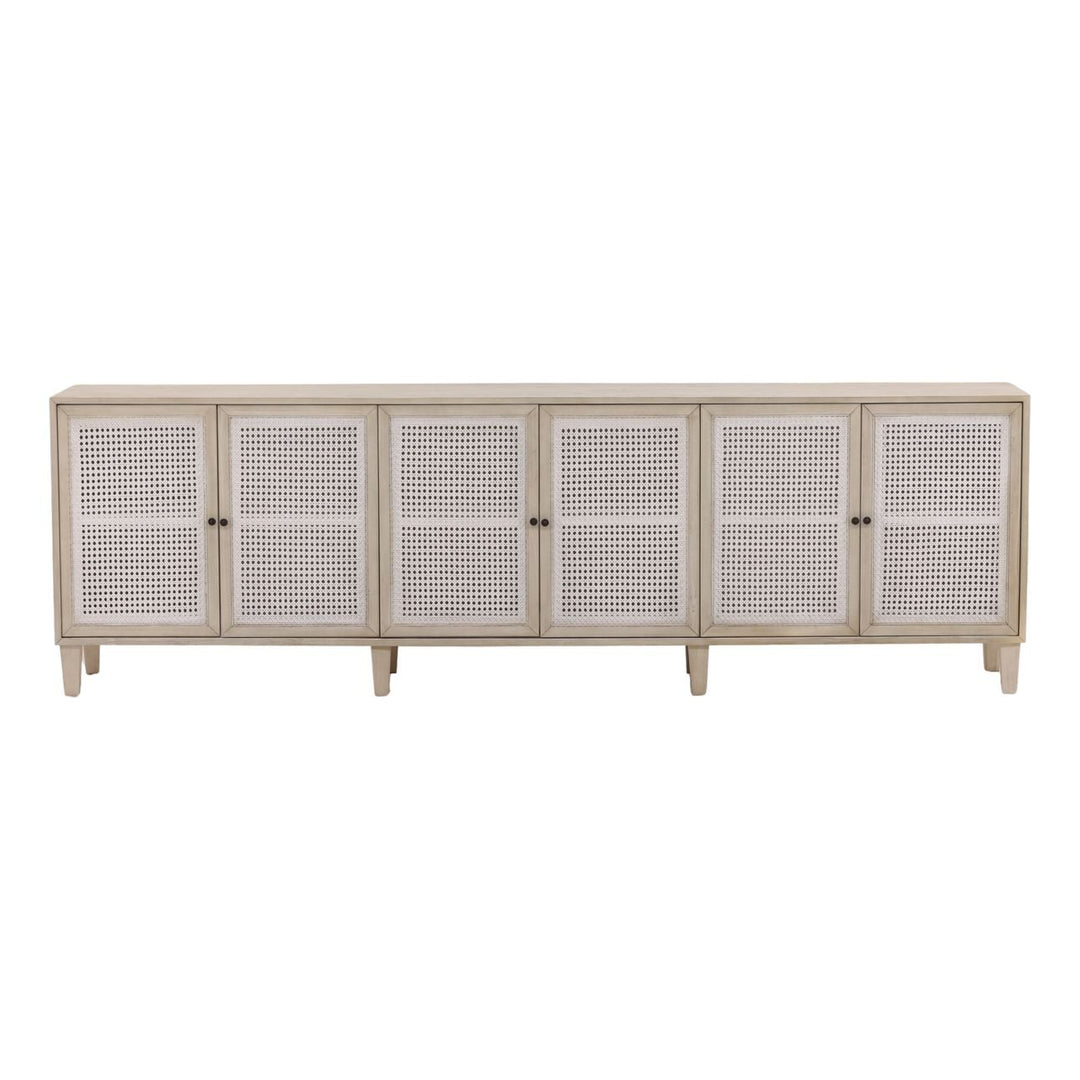 Lucan Acacia and Cane Sideboard, front view