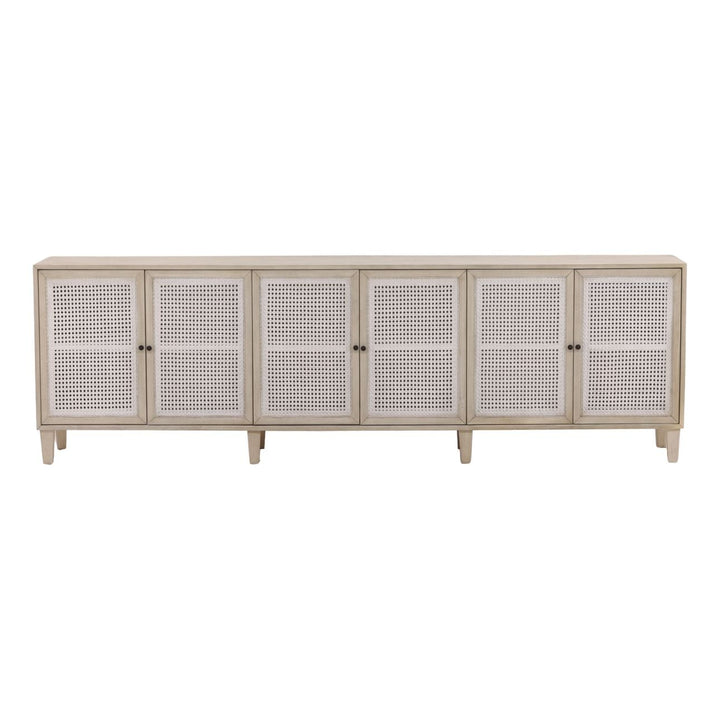 Lucan Acacia and Cane Sideboard, front view