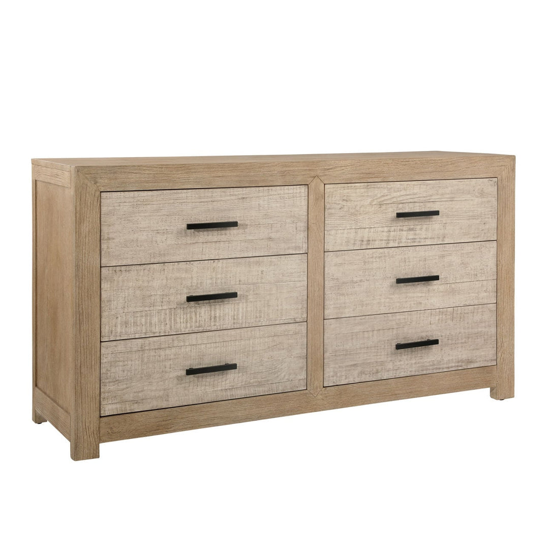 Rue Warm-Wash Pine Dresser, three-quarter studio view