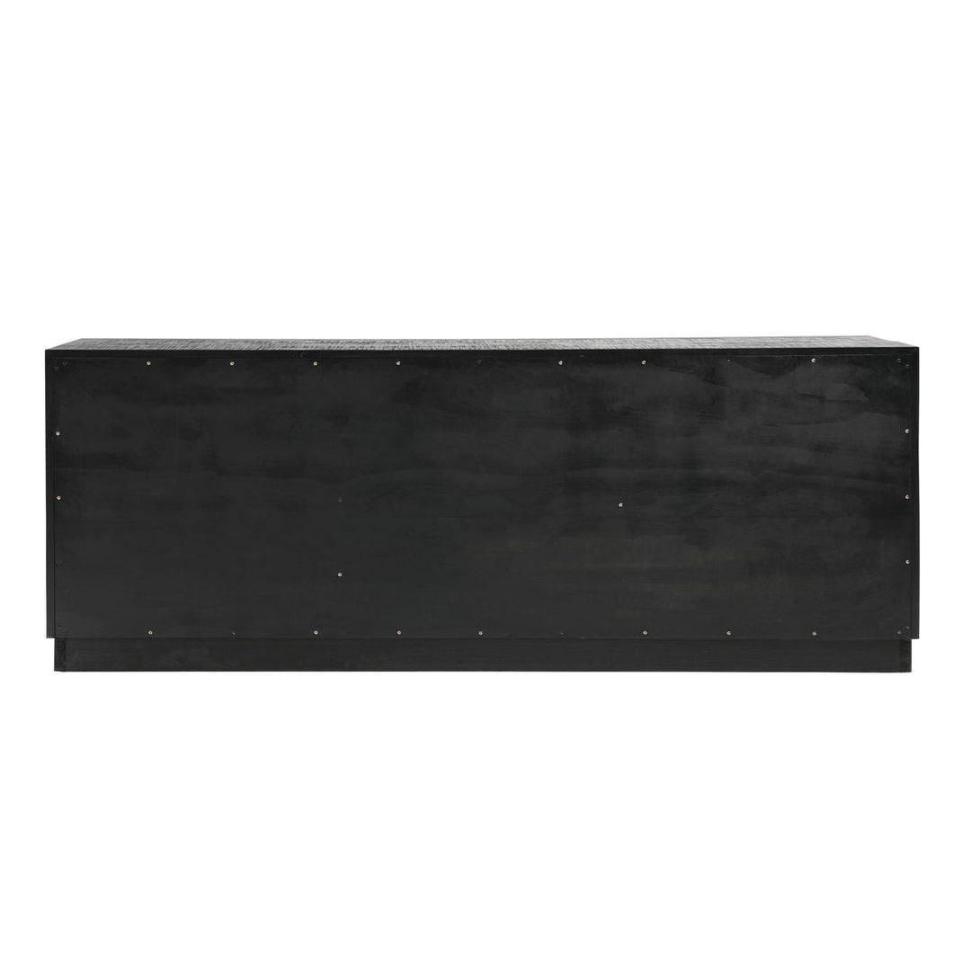 Hudson Pine Wood Sideboard, Black, back view
