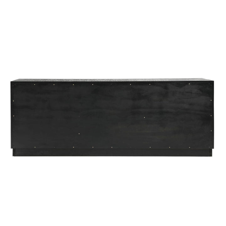 Hudson Pine Wood Sideboard, Black, back view