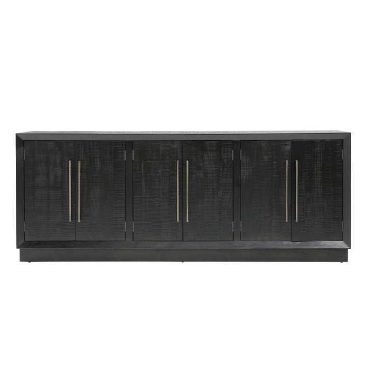 Hudson Pine Wood Sideboard, Black, front view