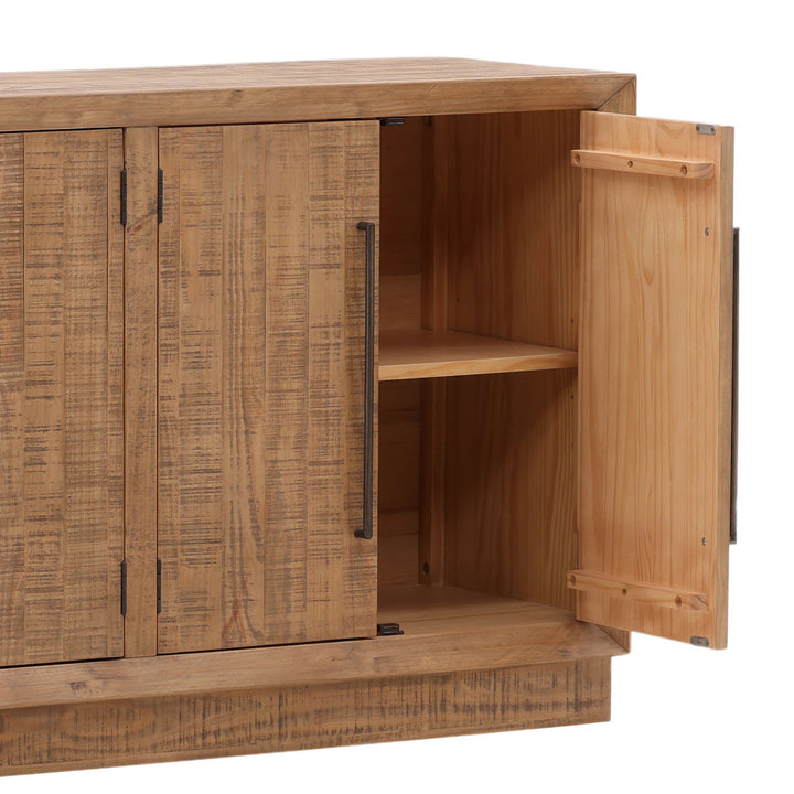 Hudson Pine Wood Sideboard, Natural, detail 3 view