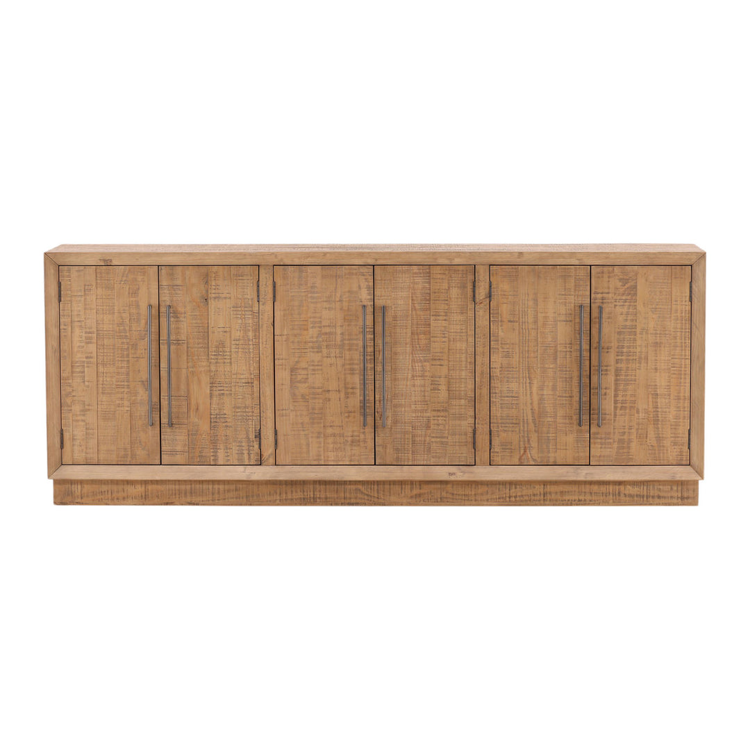 Hudson Pine Wood Sideboard, Natural, front view