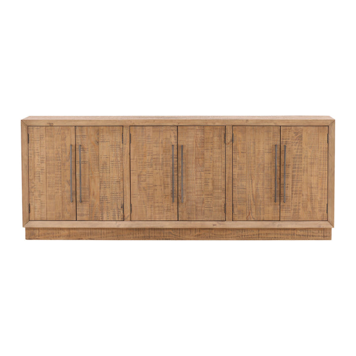 Hudson Pine Wood Sideboard, Natural, front view