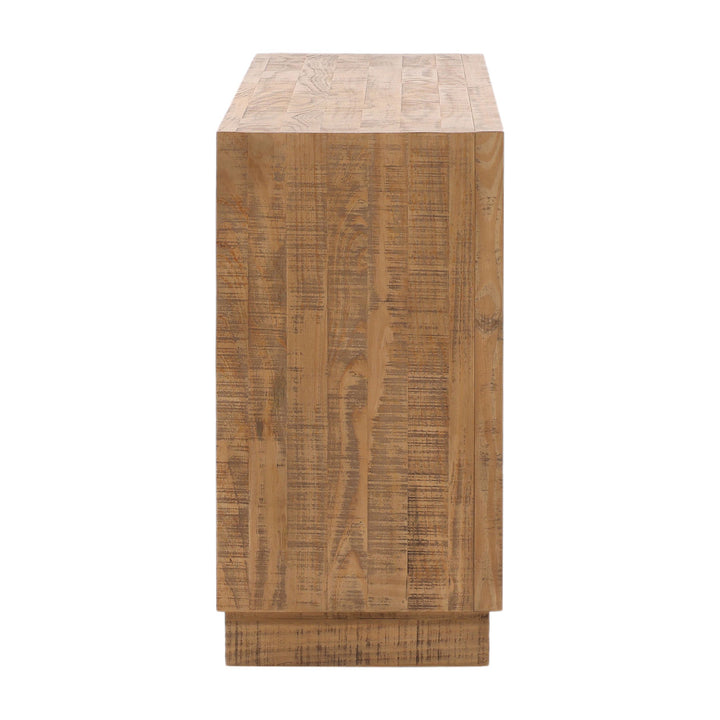 Hudson Pine Wood Sideboard, Natural, profile view