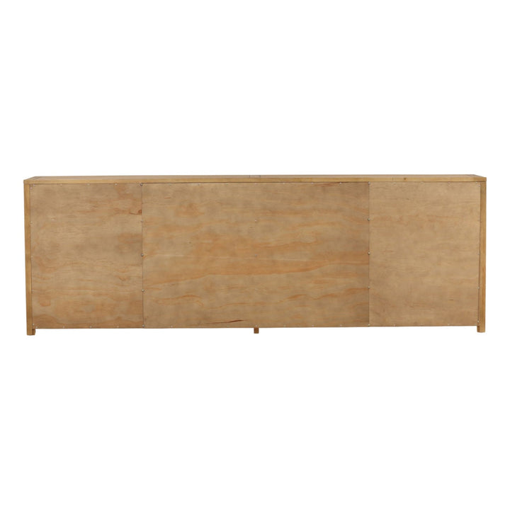 Delaney Oak Veneer Sideboard, Dark Brown · Eight Door, back view