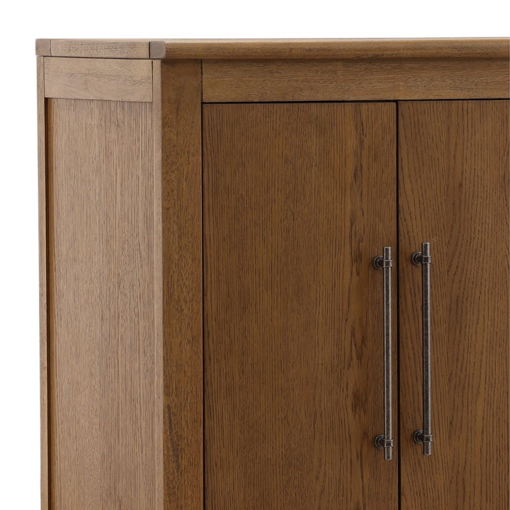 Delaney Oak Veneer Sideboard, Dark Brown · Eight Door, detail 2 view