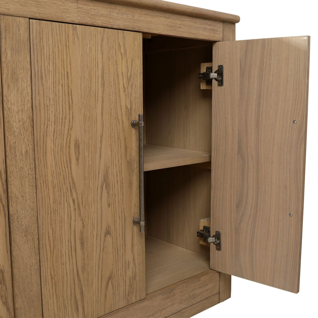Delaney Oak Veneer Sideboard, Natural · Eight Door, detail 2 view