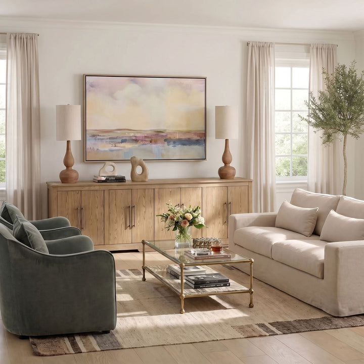 Delaney Oak Veneer Sideboard, Natural · Eight Door, alternate lifestyle view 2