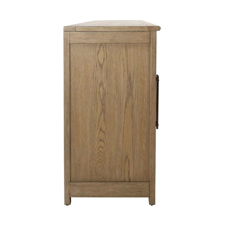 Delaney Oak Veneer Sideboard, Natural · Eight Door, profile view