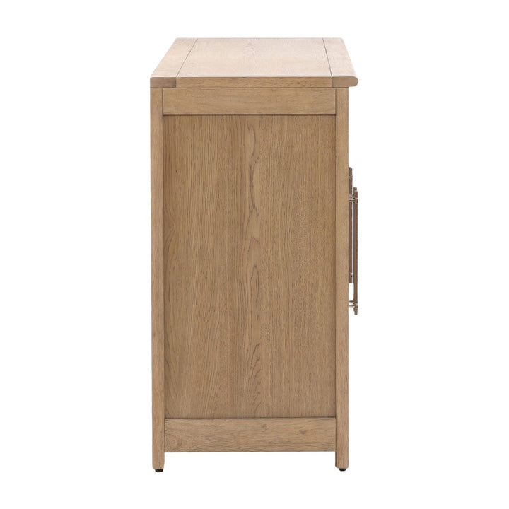 Delaney Oak Veneer Sideboard, Natural · Six Door, profile view