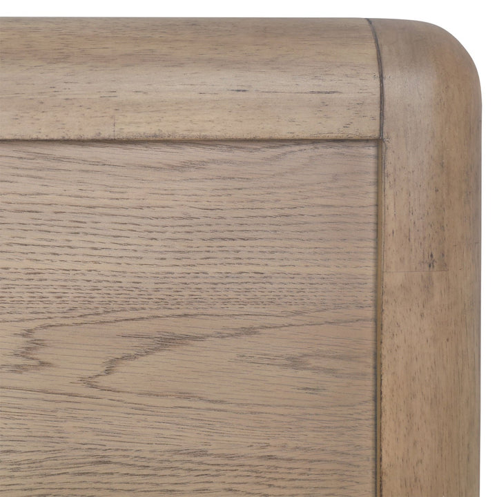 Tessa Natural Oak Veneer Bed, Eastern King, detail 1 view
