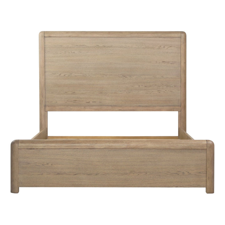 Tessa Natural Oak Veneer Bed, Queen, front view