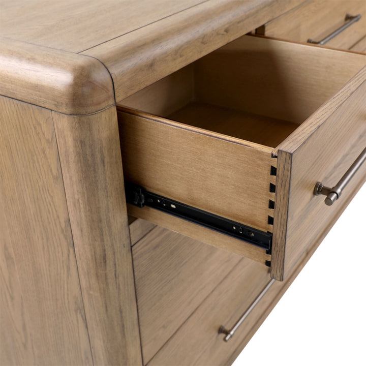 Tessa Natural Oak Veneer Dresser, detail 3 view