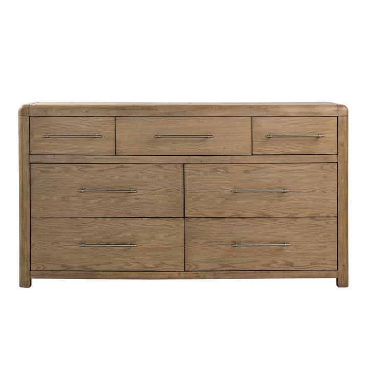 Tessa Natural Oak Veneer Dresser, front view