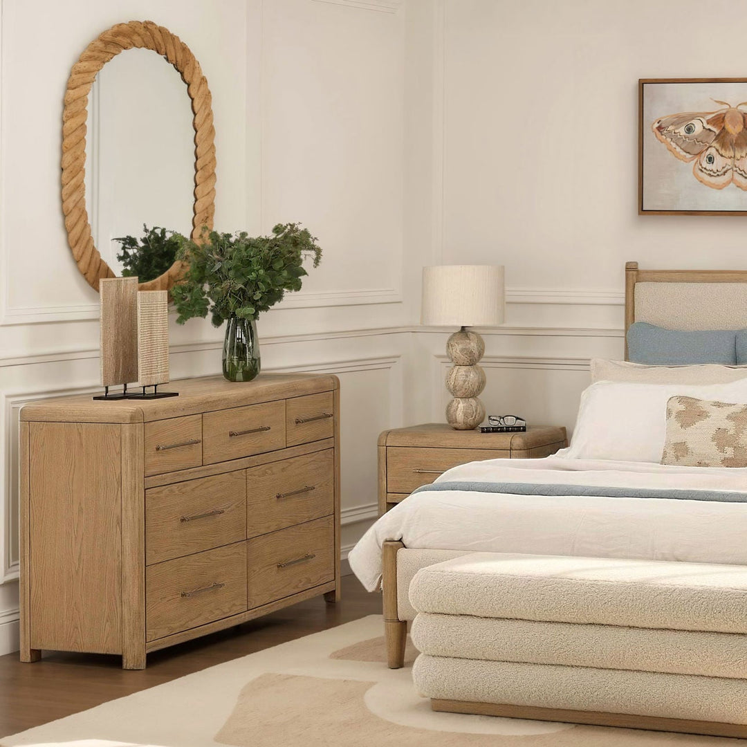 Tessa Natural Oak Veneer Dresser, lifestyle view