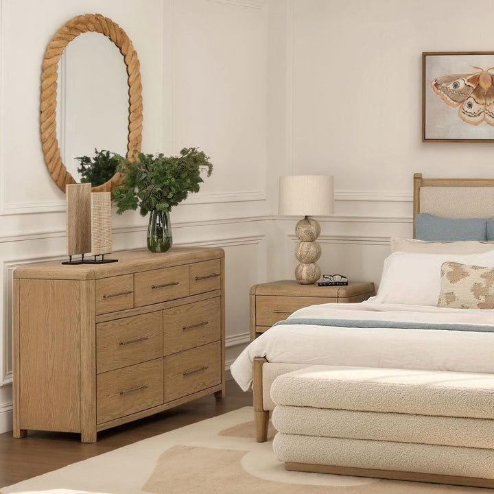 Tessa Natural Oak Veneer Dresser, lifestyle view