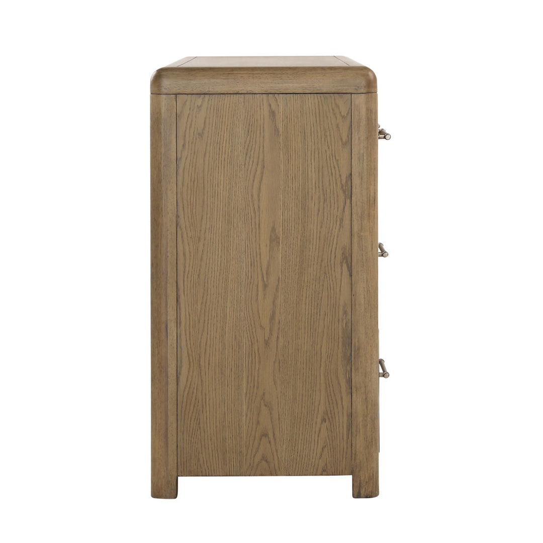 Tessa Natural Oak Veneer Dresser, profile view