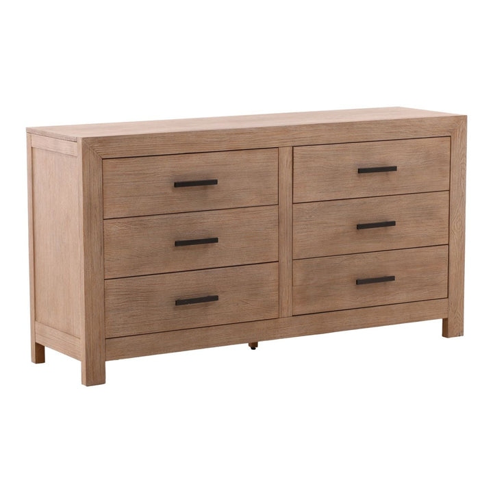 Emery Warm-Wash Pine Dresser, three-quarter studio view