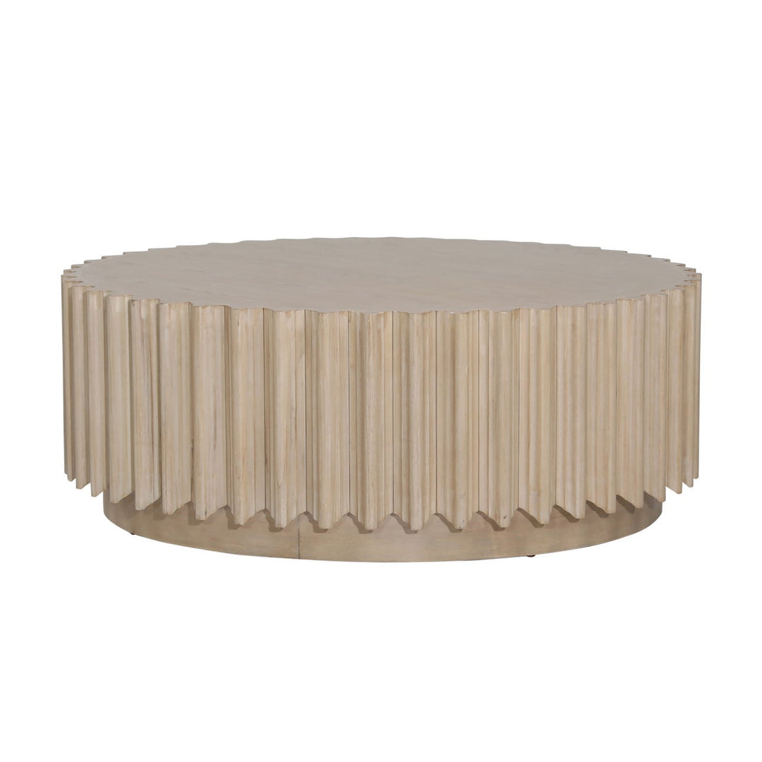 Vella Oak Veneer Coffee Table, three-quarter studio view