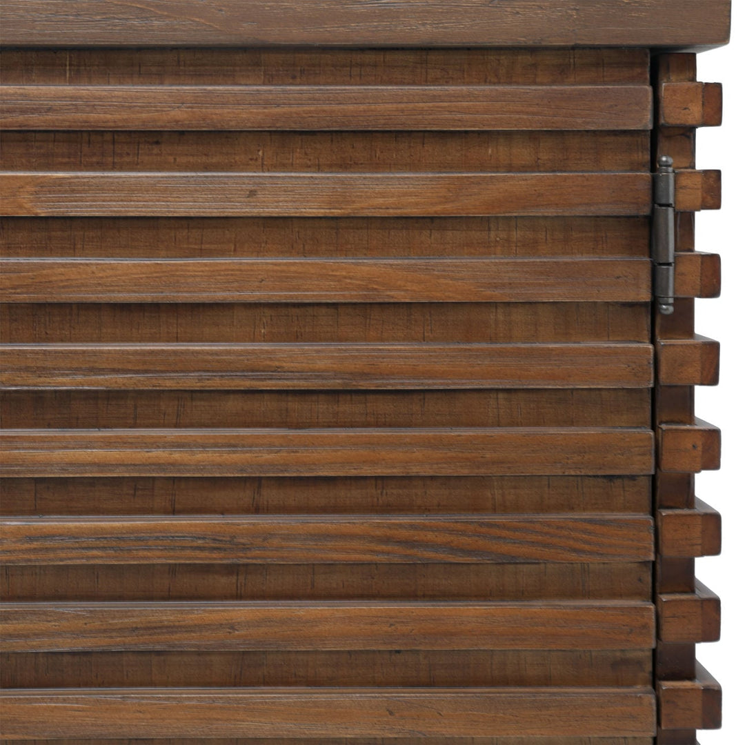 Esme Acacia Wood and Veneer Sideboard, detail 1 view