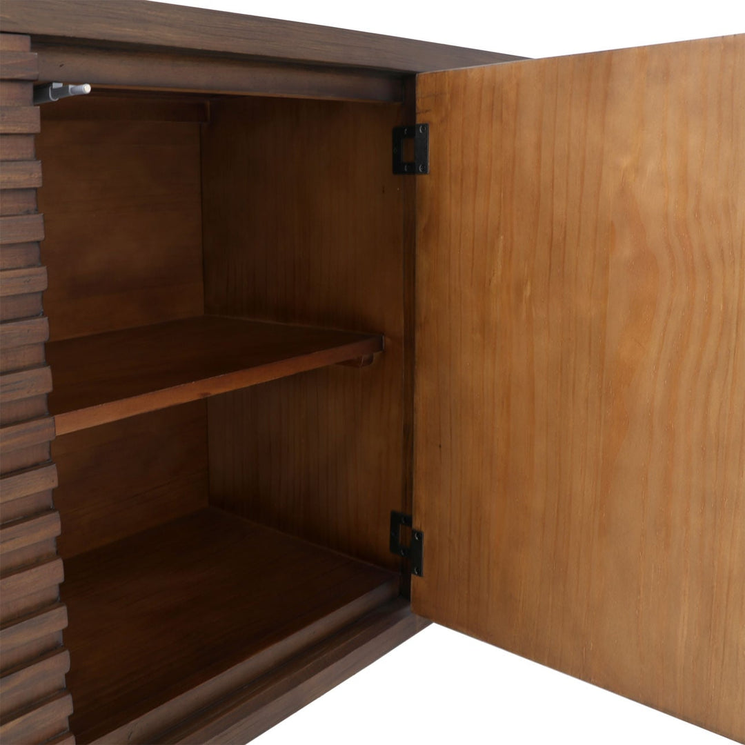 Esme Acacia Wood and Veneer Sideboard, detail 2 view