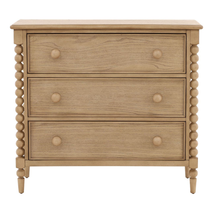 Marcella Oak Veneer Dresser, Natural, front view
