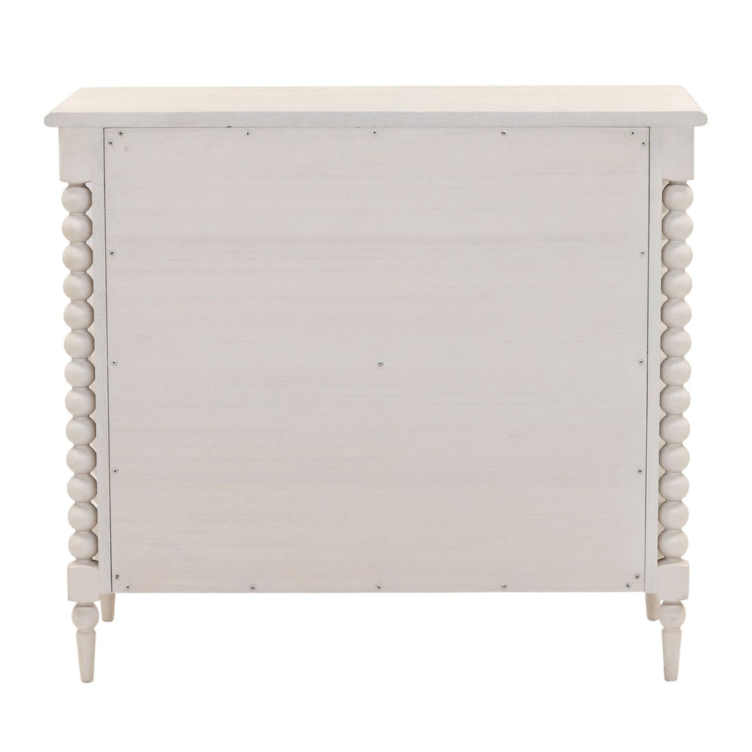Marcella Oak Veneer Dresser, Whitewash, back view