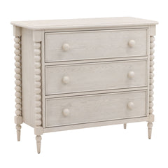 Marcella Oak Veneer Dresser, Whitewash, three-quarter studio view