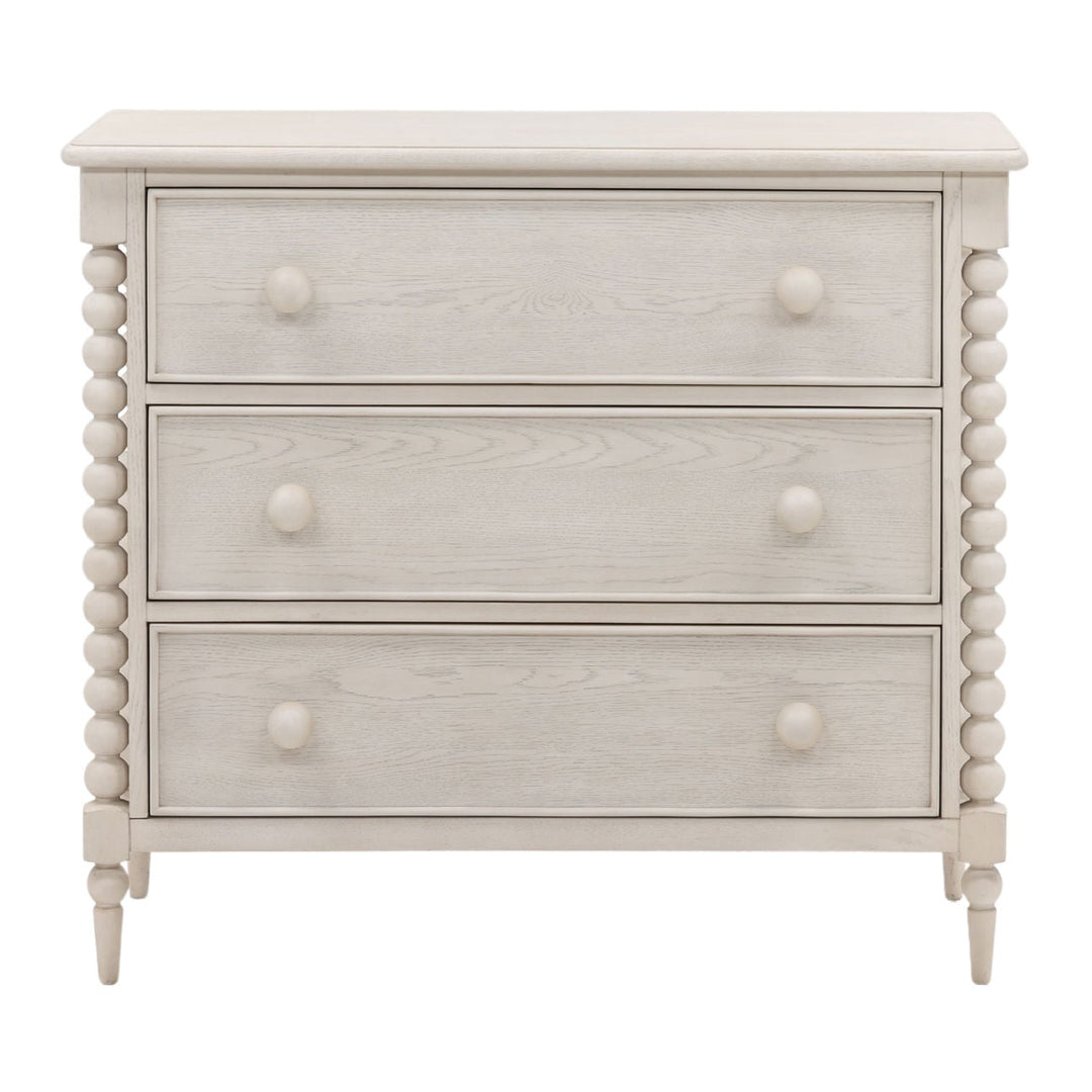Marcella Oak Veneer Dresser, Whitewash, front view