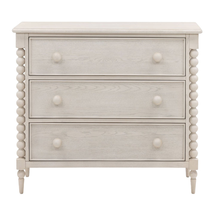 Marcella Oak Veneer Dresser, Whitewash, front view