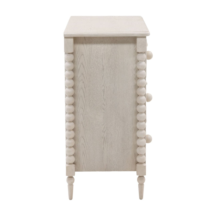 Marcella Oak Veneer Dresser, Whitewash, profile view