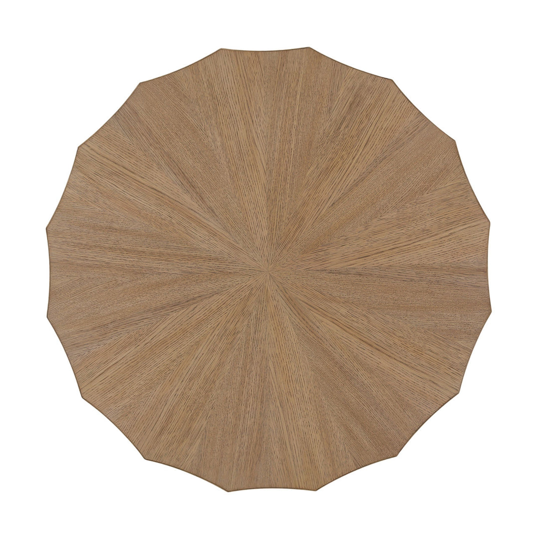 Tova Oak Veneer Side Table, detail 1 view