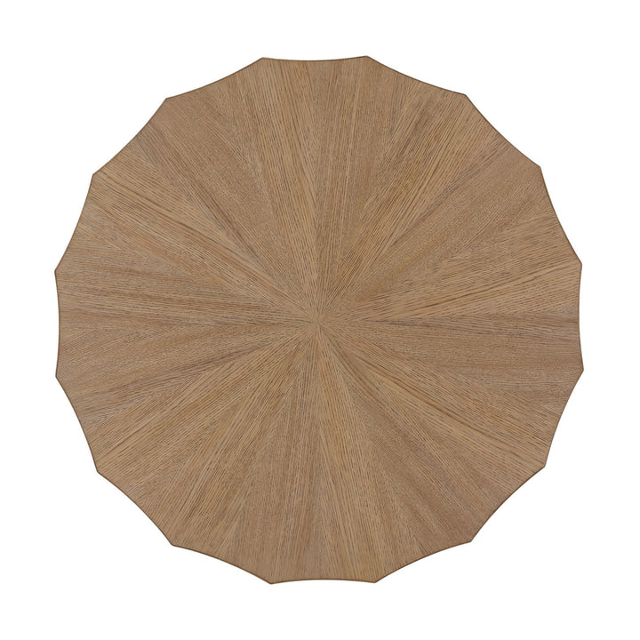 Tova Oak Veneer Side Table, detail 1 view
