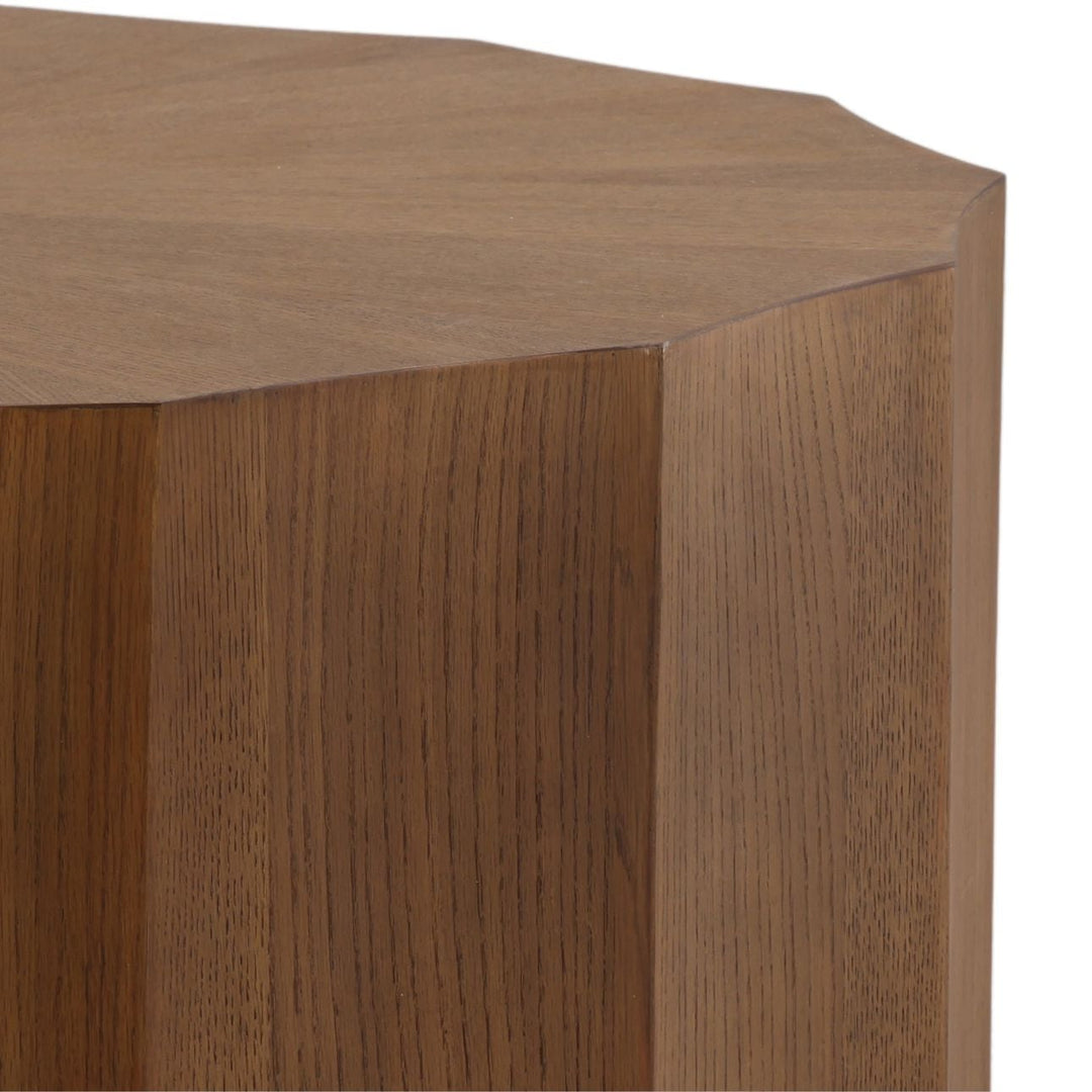 Tova Oak Veneer Coffee Table, Dark Brown, detail 2 view
