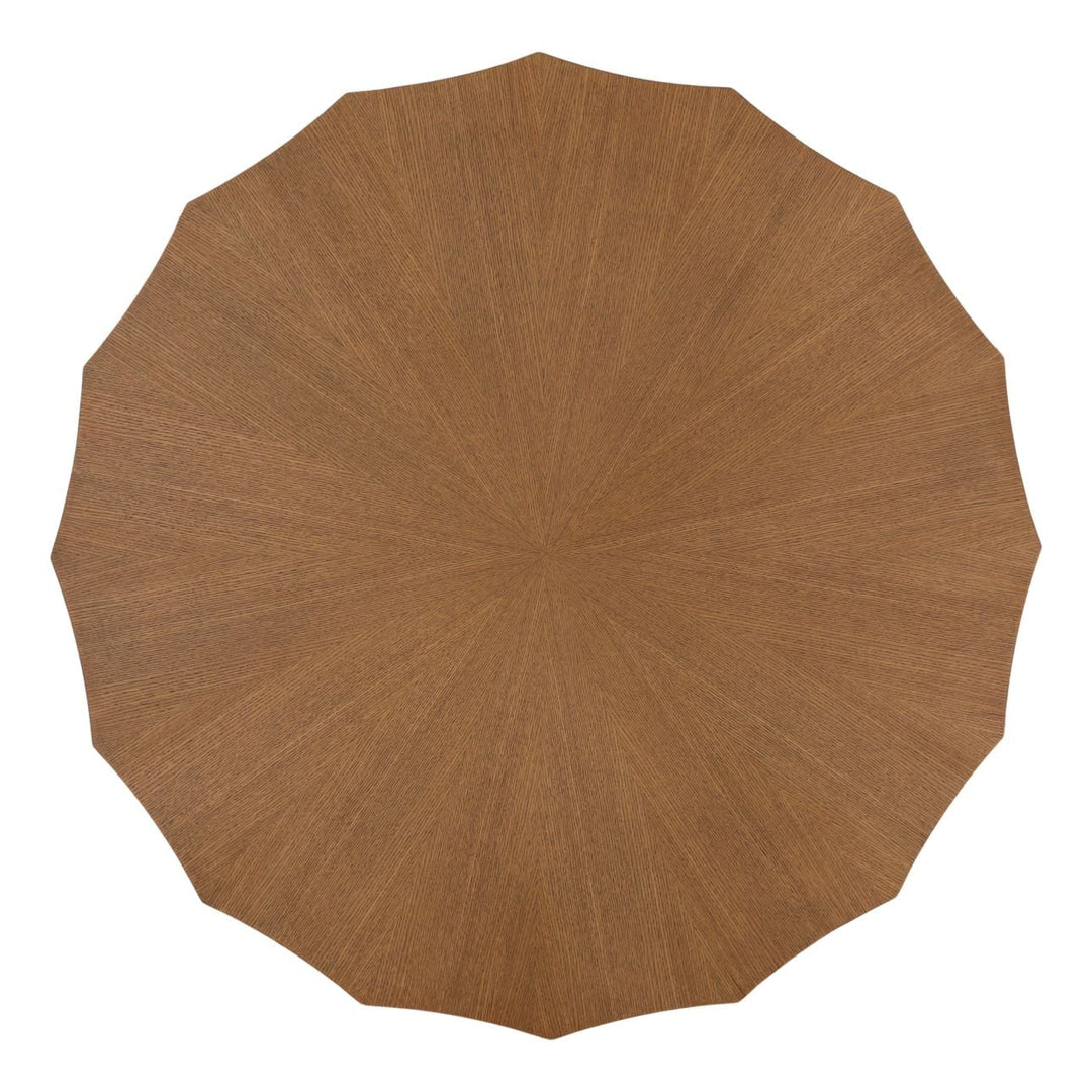 Tova Oak Veneer Coffee Table, Dark Brown, overhead view