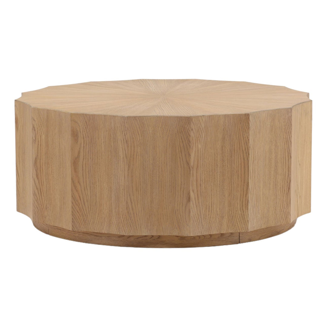 Tova Oak Veneer Coffee Table, Natural, three-quarter studio view