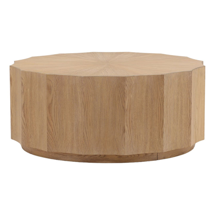Tova Oak Veneer Coffee Table, Natural, three-quarter studio view