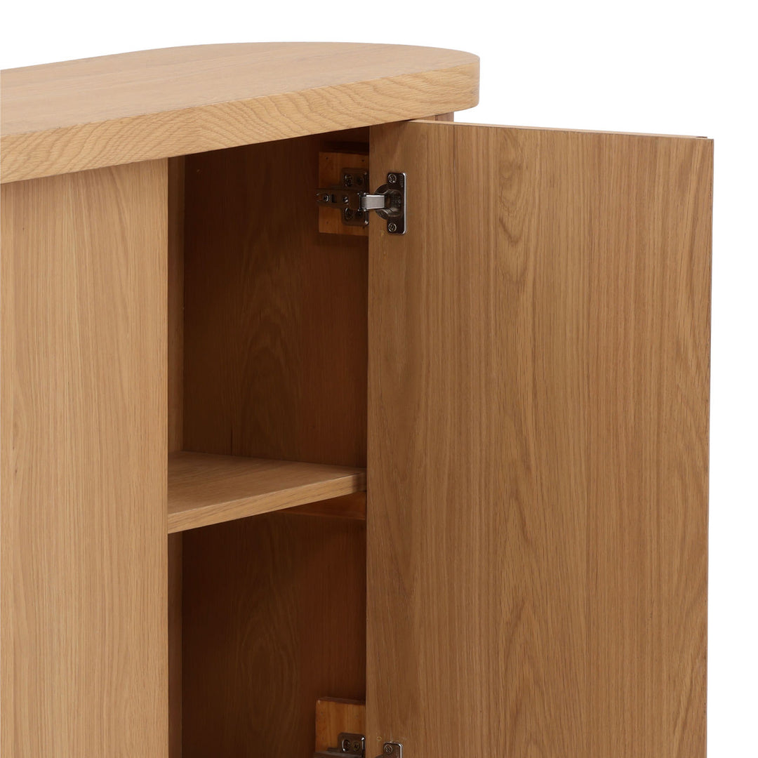 Elena Oak Veneer and Cane Sideboard, detail 2 view