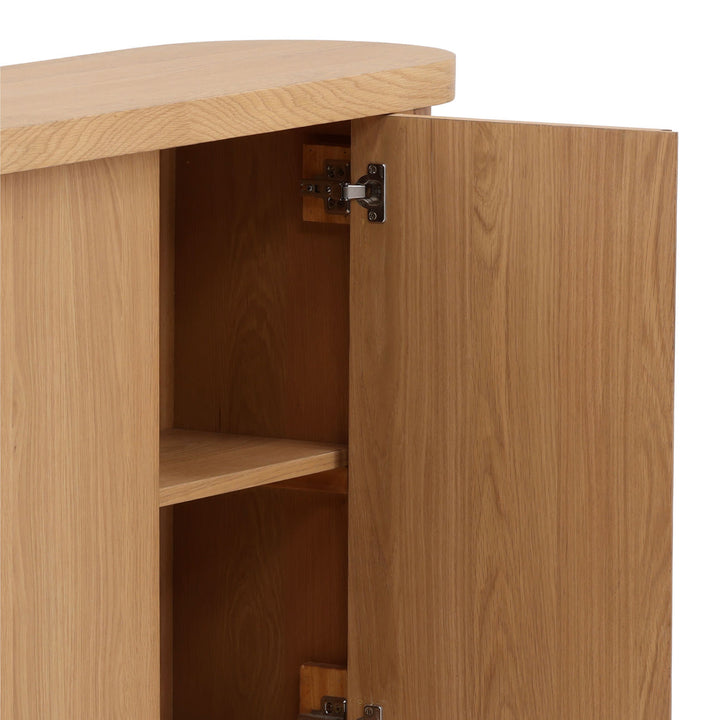 Elena Oak Veneer and Cane Sideboard, detail 2 view
