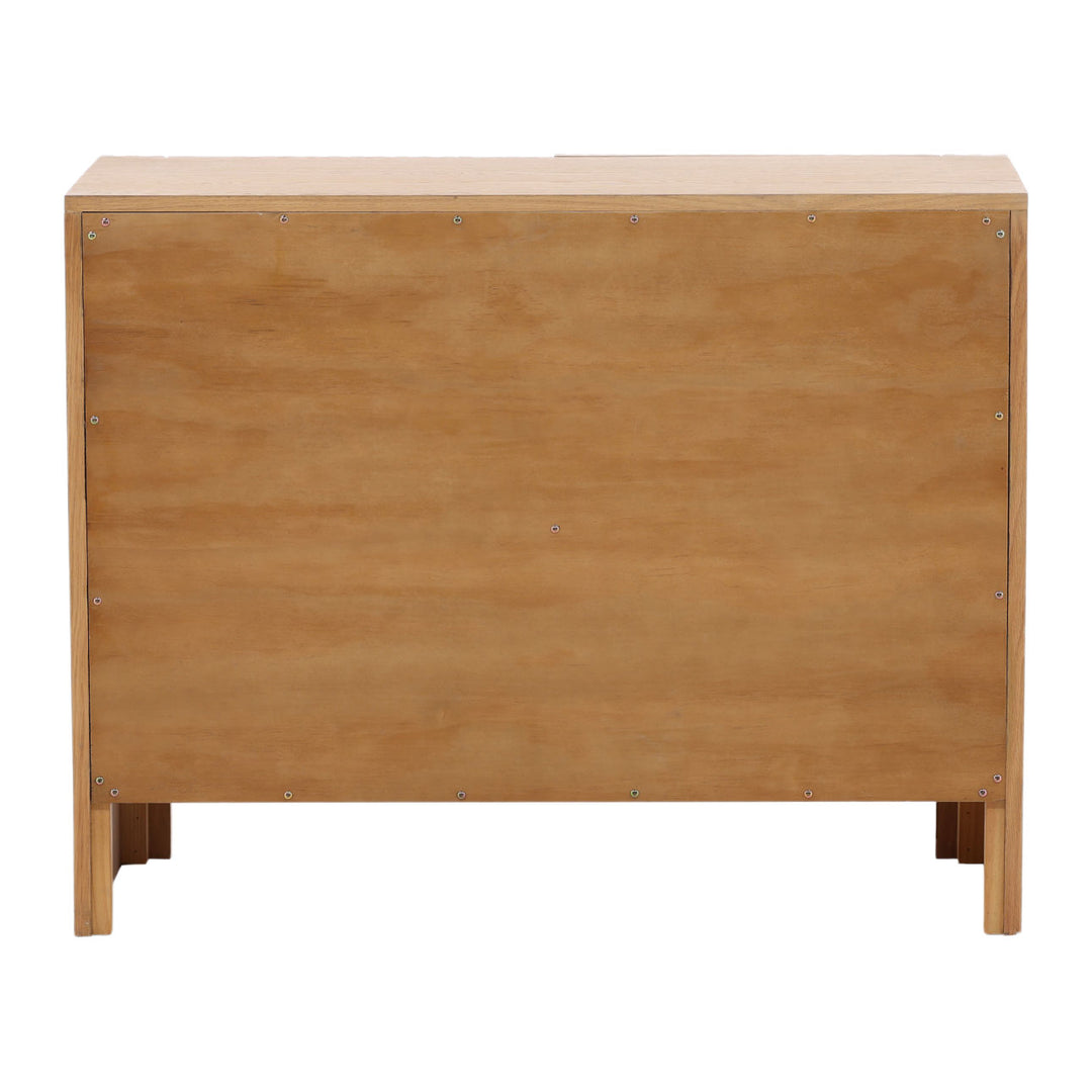 Farren Oak Wood and Veneer Sideboard, Two Door, back view
