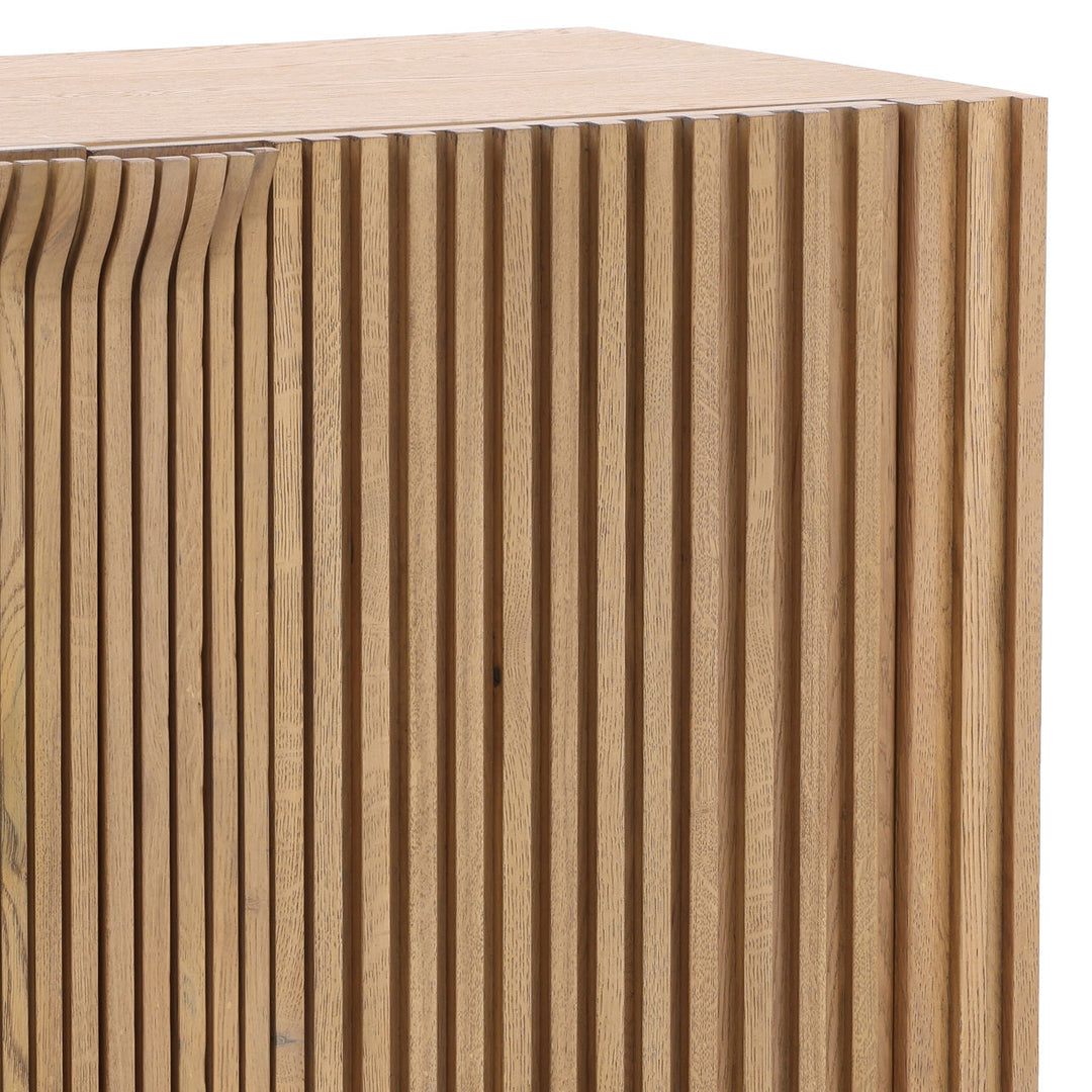 Farren Oak Wood and Veneer Sideboard, Two Door, detail 4 view