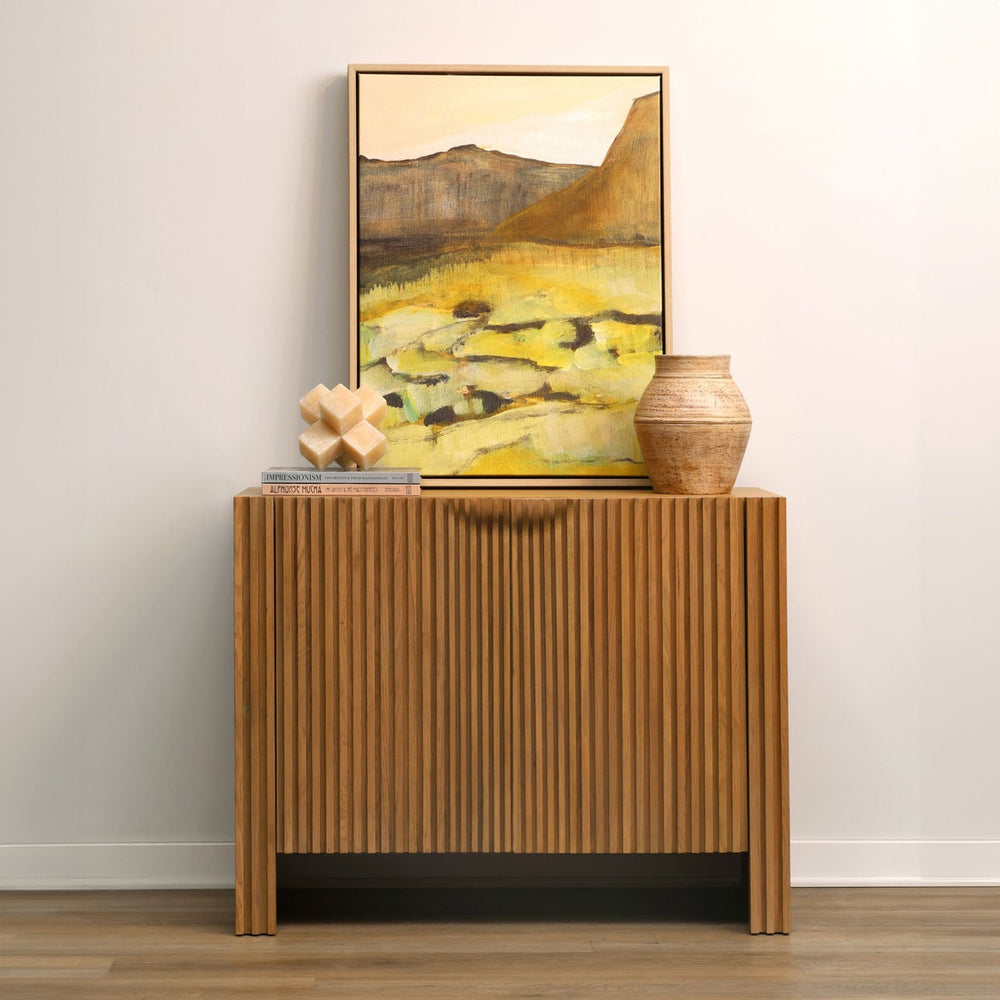 Farren Oak Wood and Veneer Sideboard, Two Door, lifestyle view