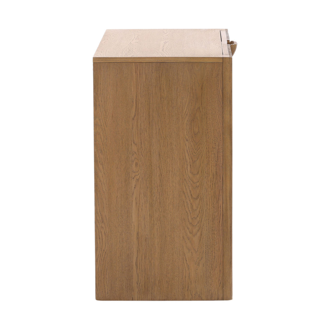 Farren Oak Wood and Veneer Sideboard, Two Door, profile view
