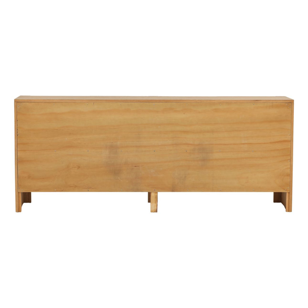 Farren Oak Wood and Veneer Sideboard, Four Door, back view