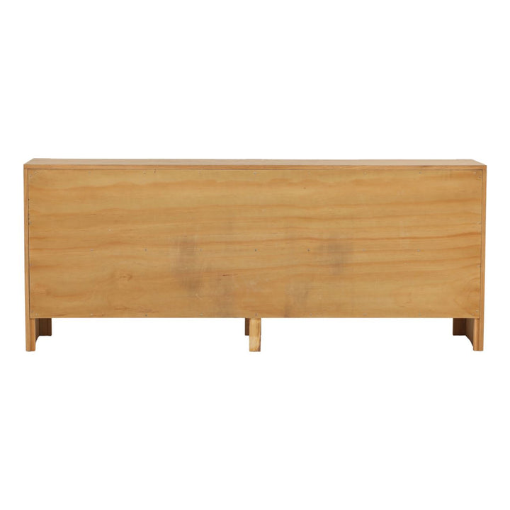 Farren Oak Wood and Veneer Sideboard, Four Door, back view
